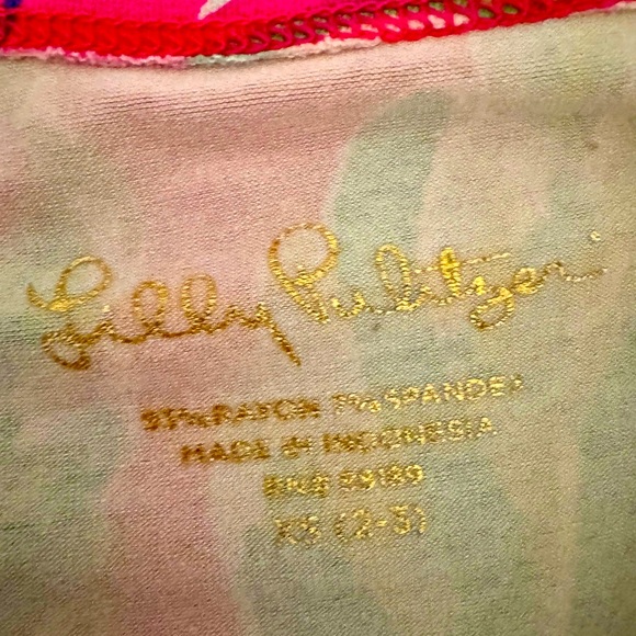 Lilly Pulitzer Dress XS 3T pink and Green - Picture 2 of 2